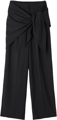 SWAY SCARF PANTS CHARCOAL GREY