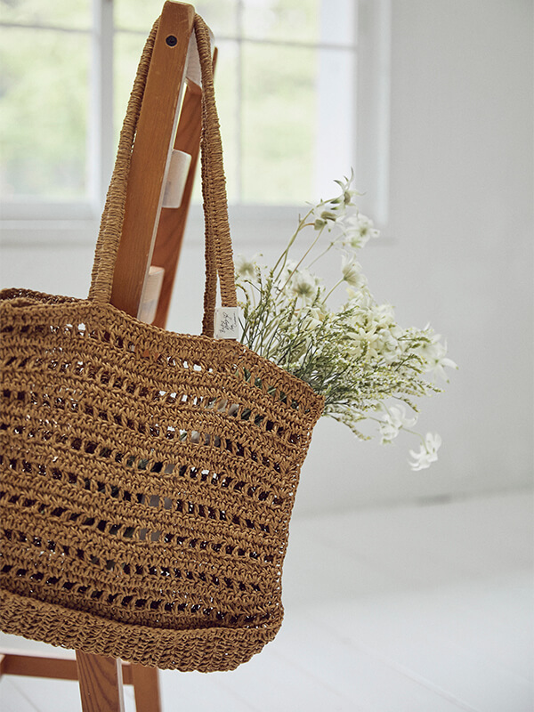 Basket tote bag