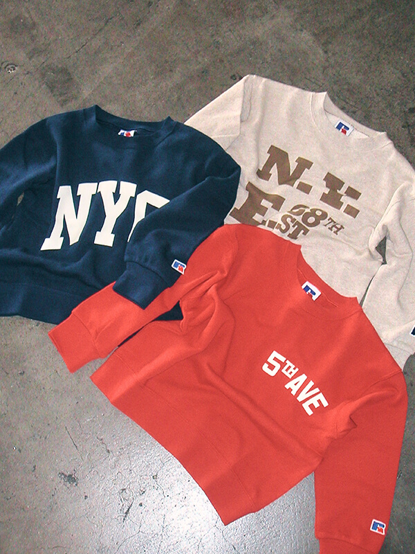 【RUSSELL ATHLETIC】Kid's N.Y.C. Sweat Crew Neck Shirt