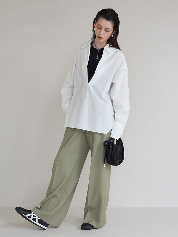 THE C】 SKIPPER SHIRTS(F WHITE): TopsCREDONA