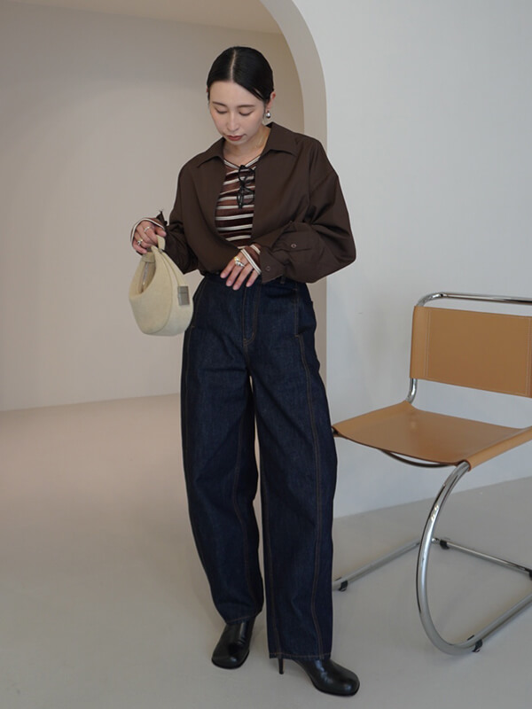 THE C】 SKIPPER SHIRTS(F WHITE): TopsCREDONA