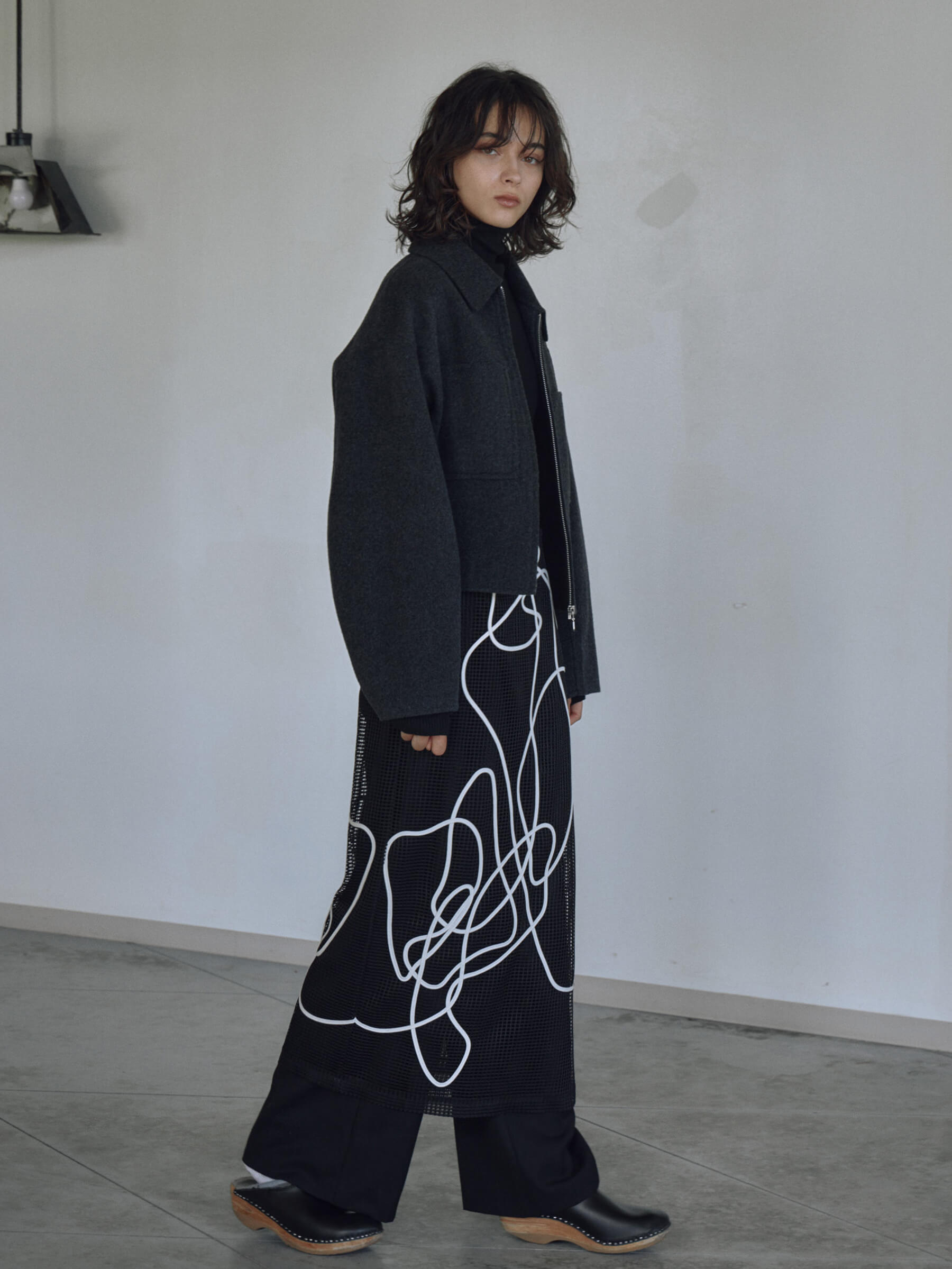 WOOL SHORT ZIP JACKET COAT(F GREY): OuterCREDONA