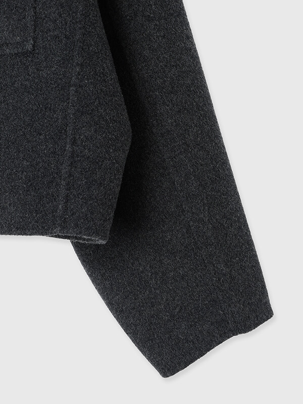 WOOL SHORT ZIP JACKET COAT(F GREY): OuterCREDONA