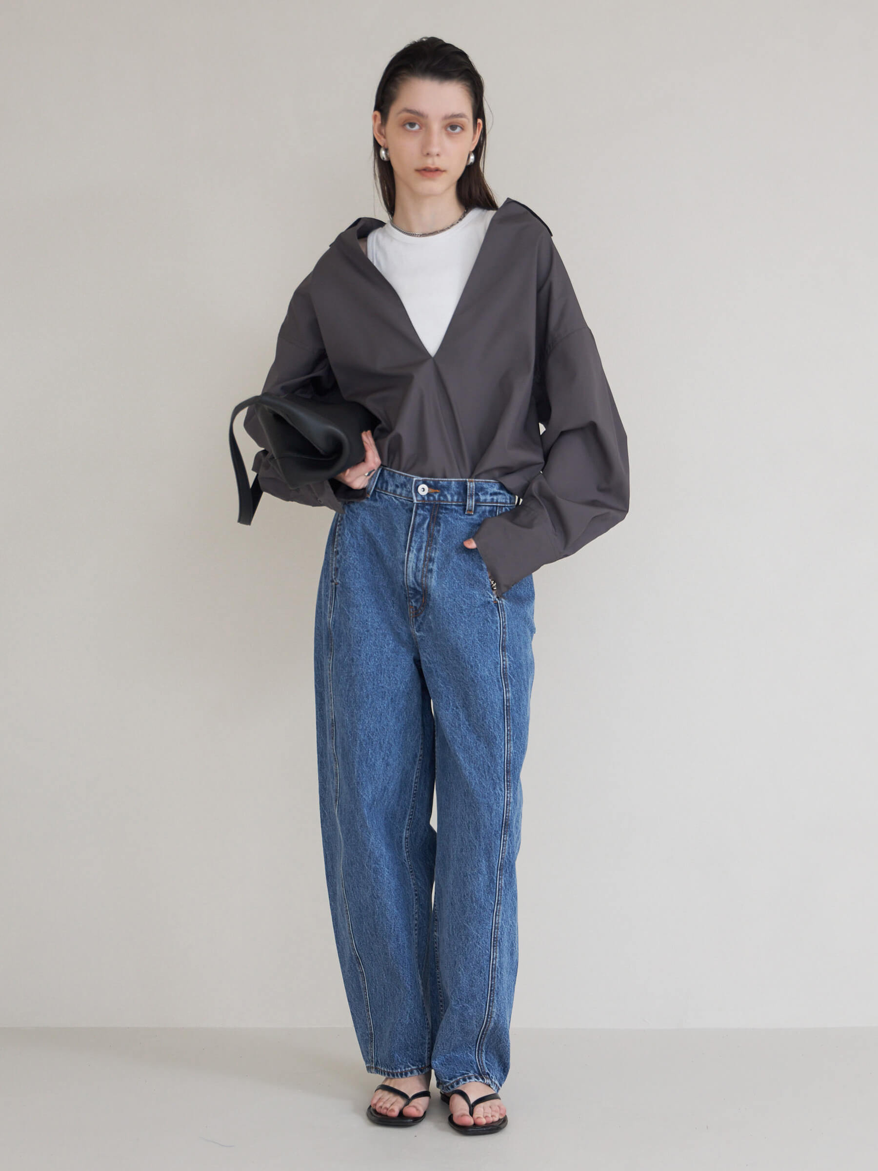 MARIANA CURVE DENIM PANTS(0 INDIGO): BottomsCREDONA