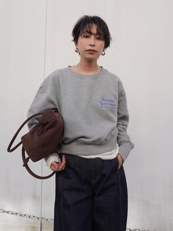 CREDONA 「THE C」 POINT SWEATSHIRTS グレー