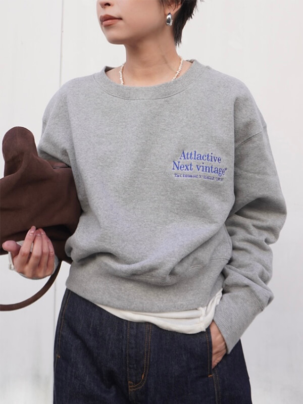 CREDONA 「THE C」 POINT SWEATSHIRTS グレー CREDONA - 【THE C】 POINT SWEATSHIRTS (グレー) | Sir online