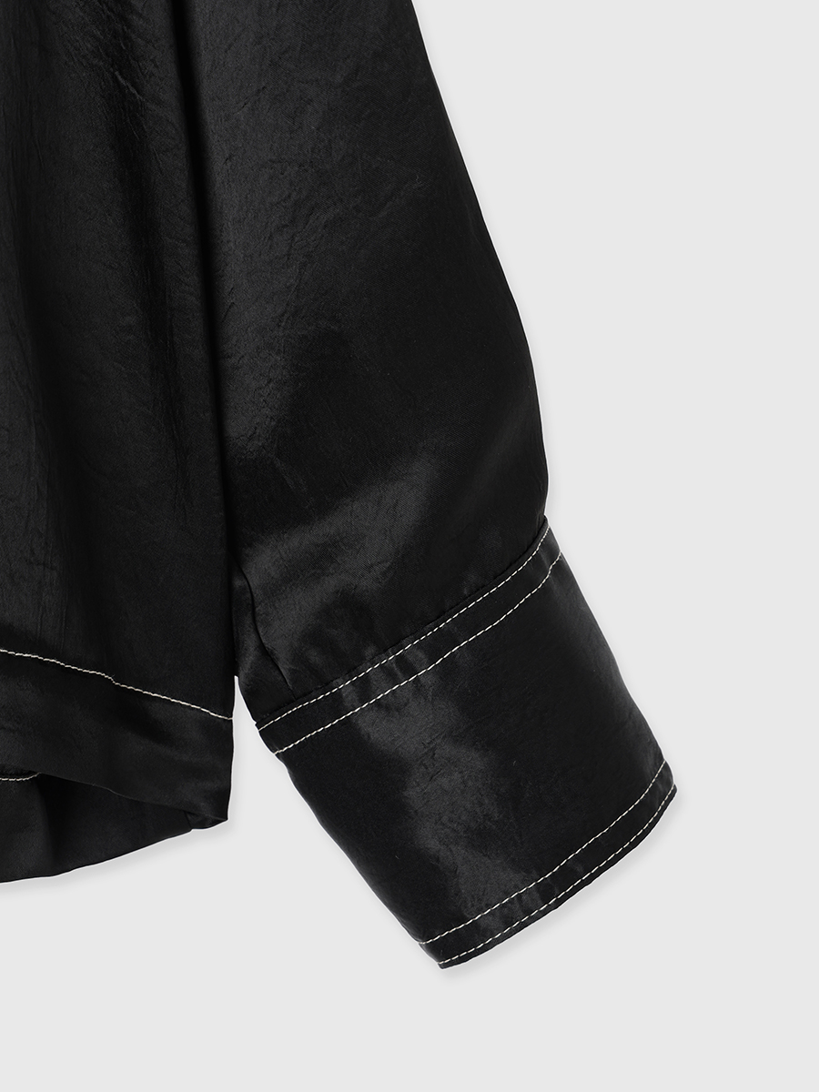 ACETATE KNIT SHIRTS(F BLACK): TopsCREDONA