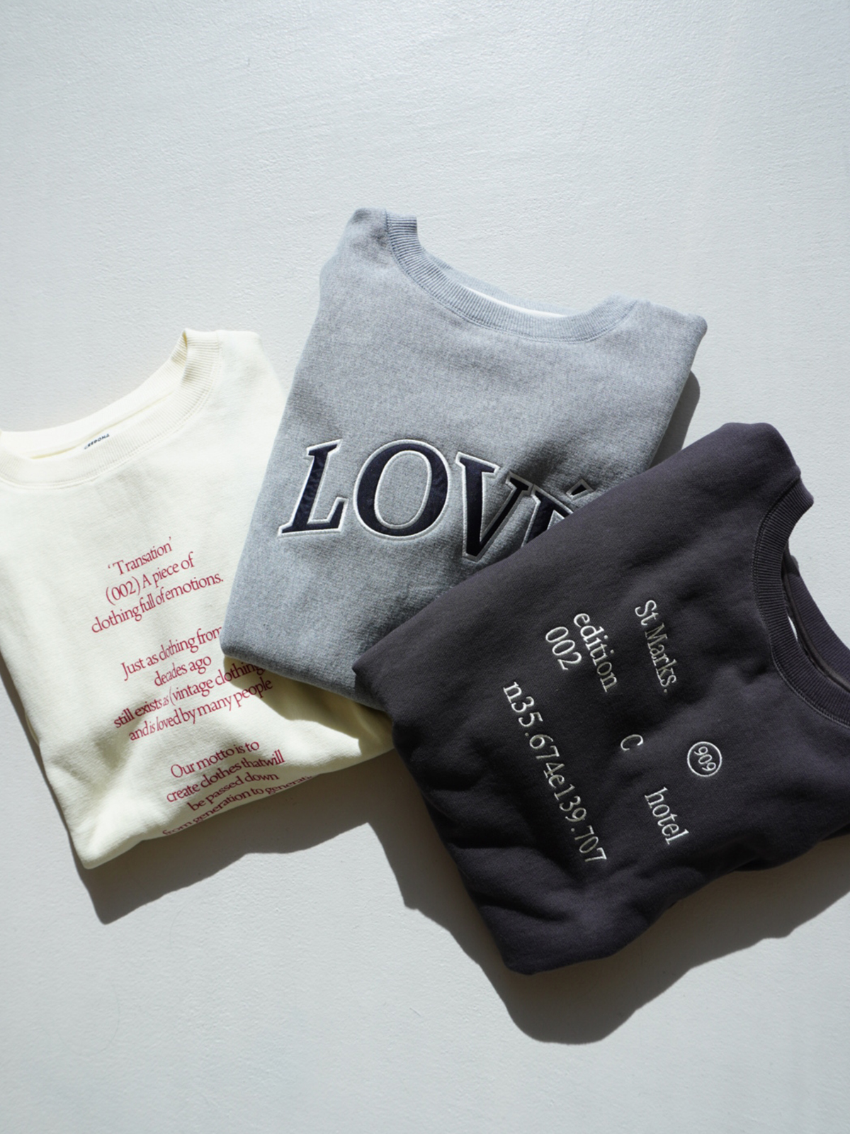 【THE C】 POINT SWEATSHIRTS