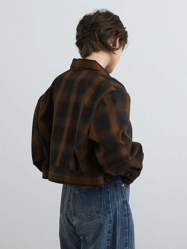 ROME CHECK SHIRT JACKET(F BLUE): OuterCREDONA