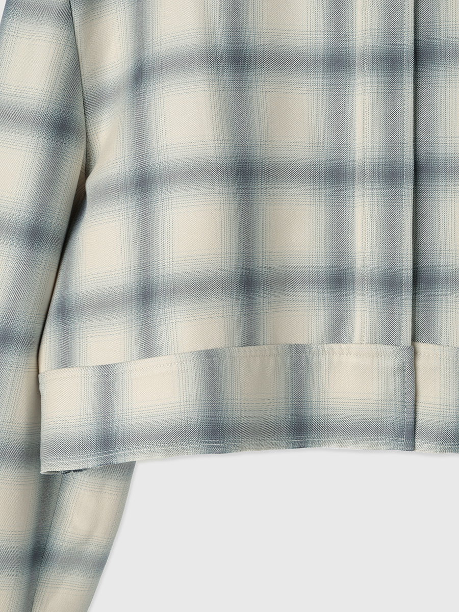 ROME CHECK SHIRT JACKET(F BLUE): OuterCREDONA ROME CHECK SHIRT JACKET(F BLUE): OuterCREDONA