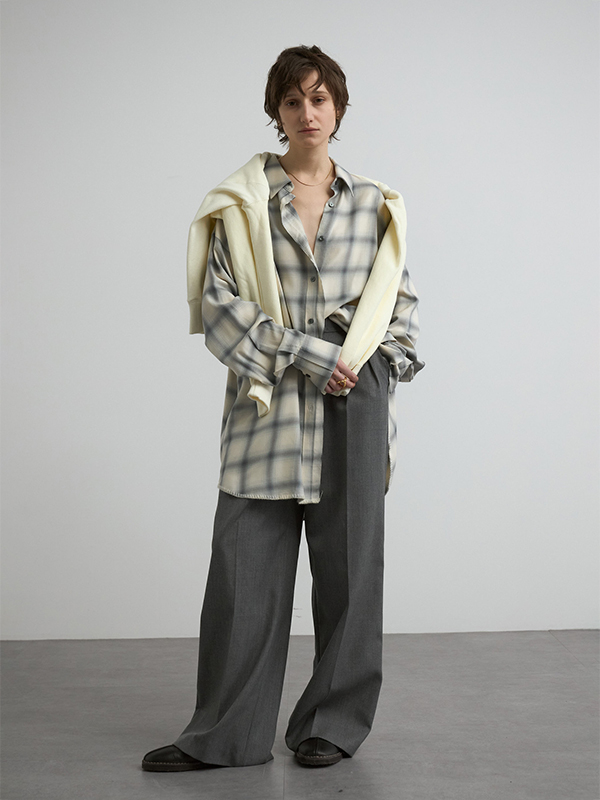 ROME CHECK SHIRTS(F BLUE): TopsCREDONA ROME CHECK SHIRTS(F BLUE): TopsCREDONA
