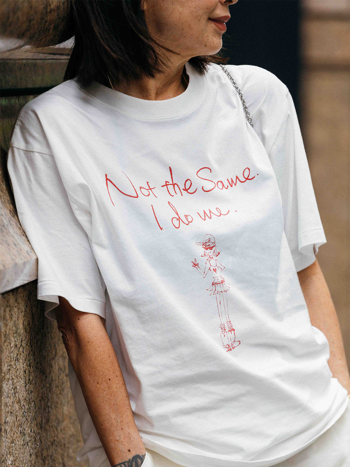 【新品未使用品】credona PARMANENT TEE PARMANENT TEE with TSUGUMI WATARI(F WHITE): TopsCREDONA