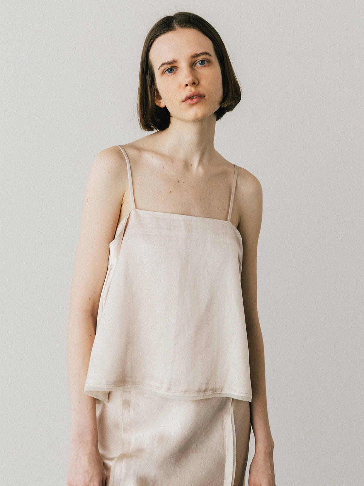 ACETATE LINEN SATIN CAMI