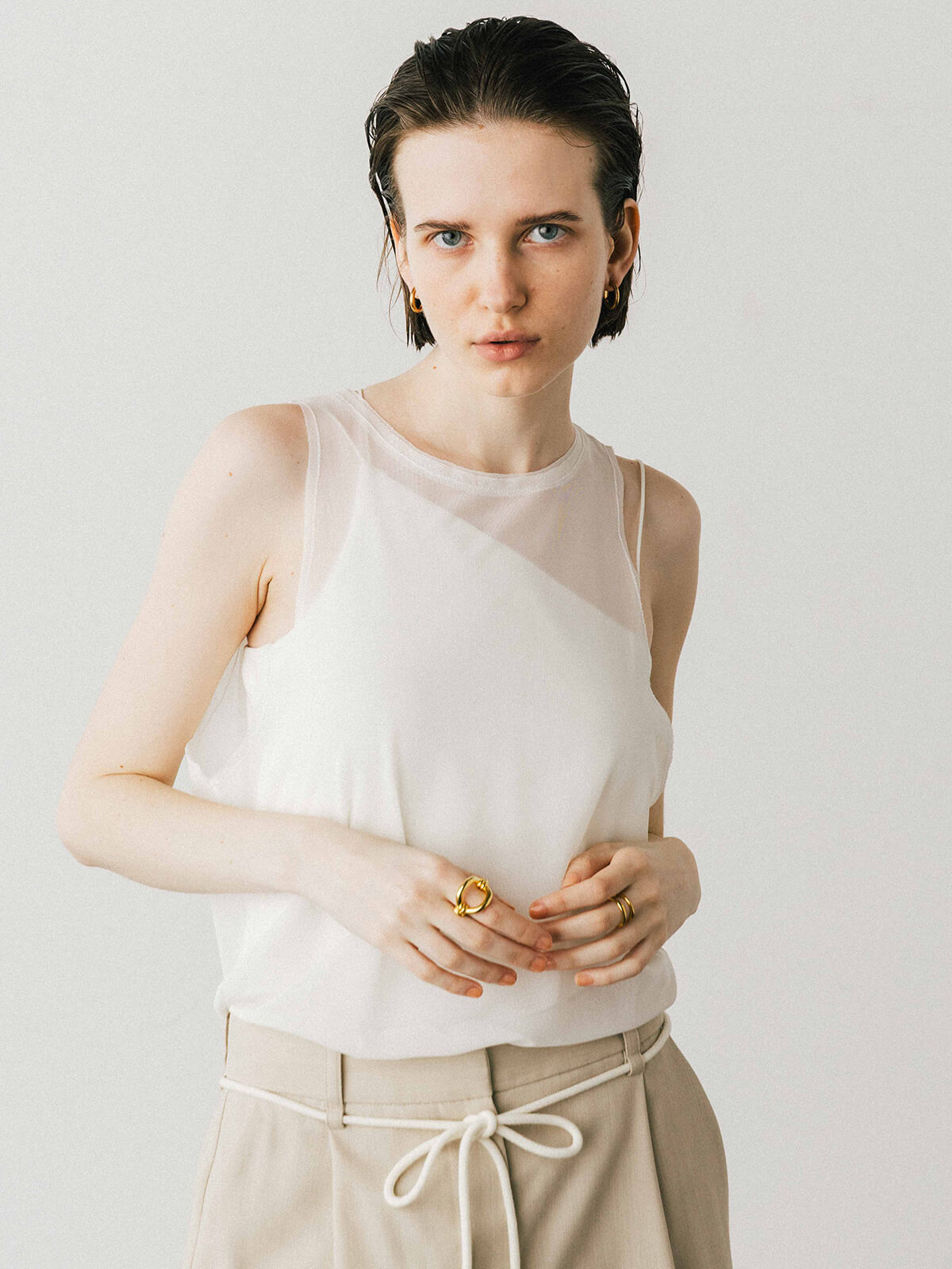 TULLE TANK SET CUP IN TOP