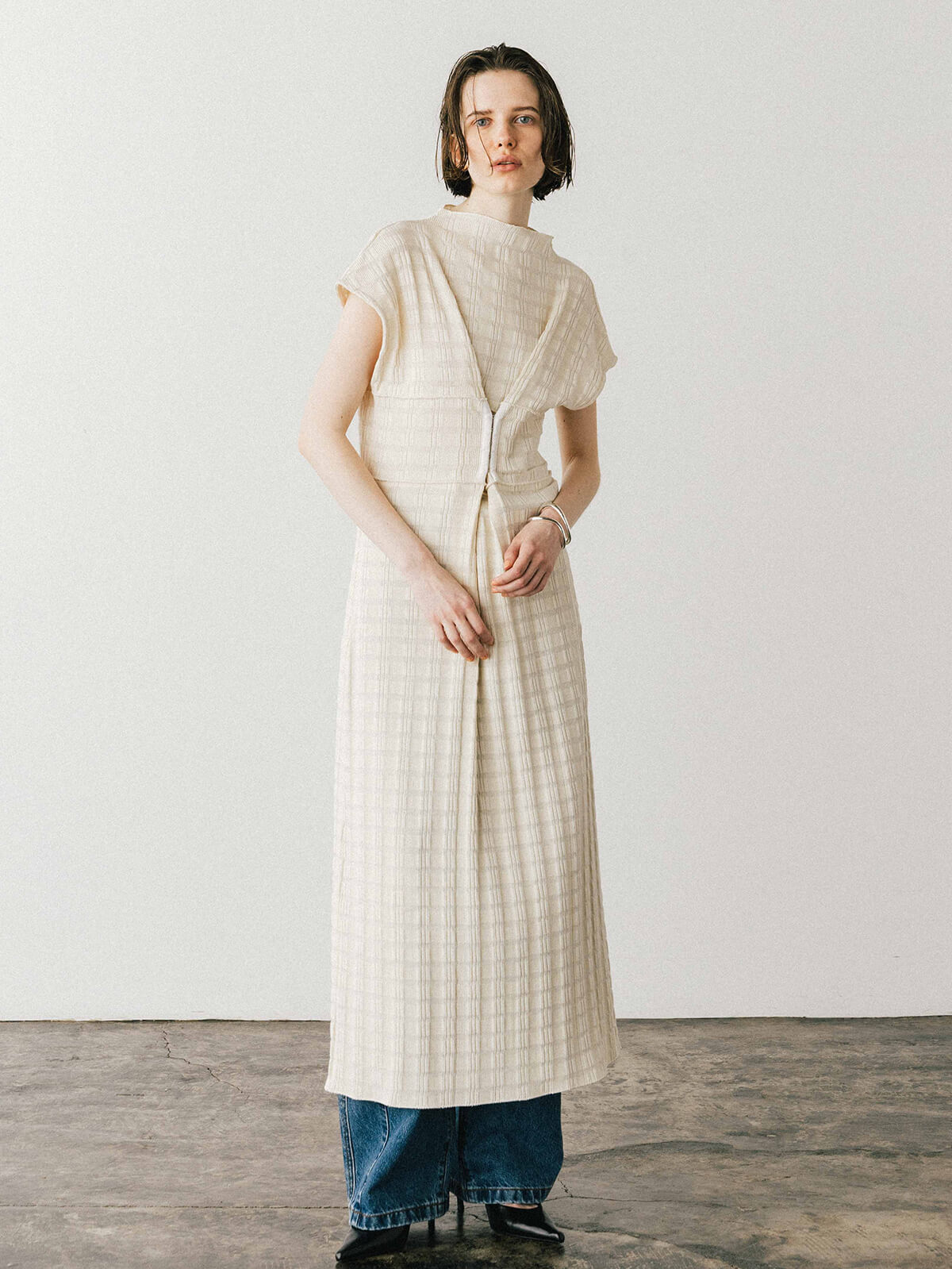 GRID RIB HOOK DRESS