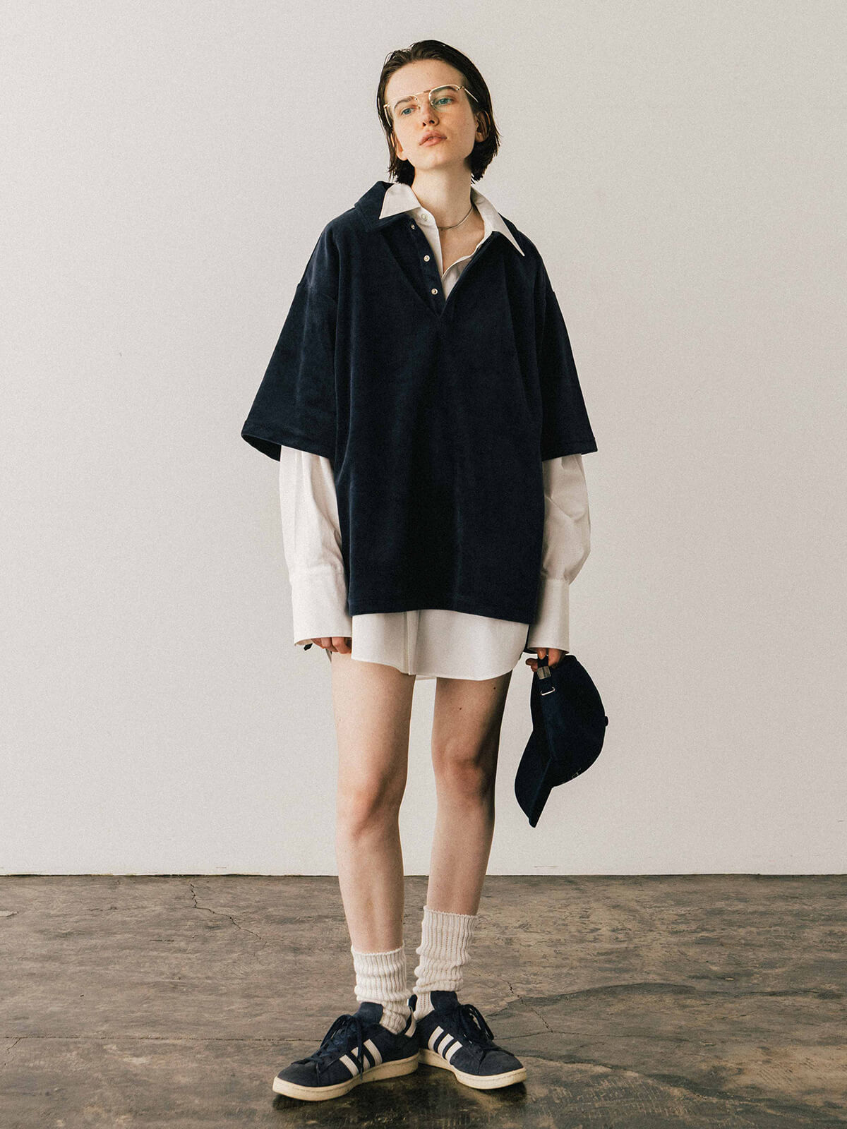 COTTON VELOUR OVER POLO