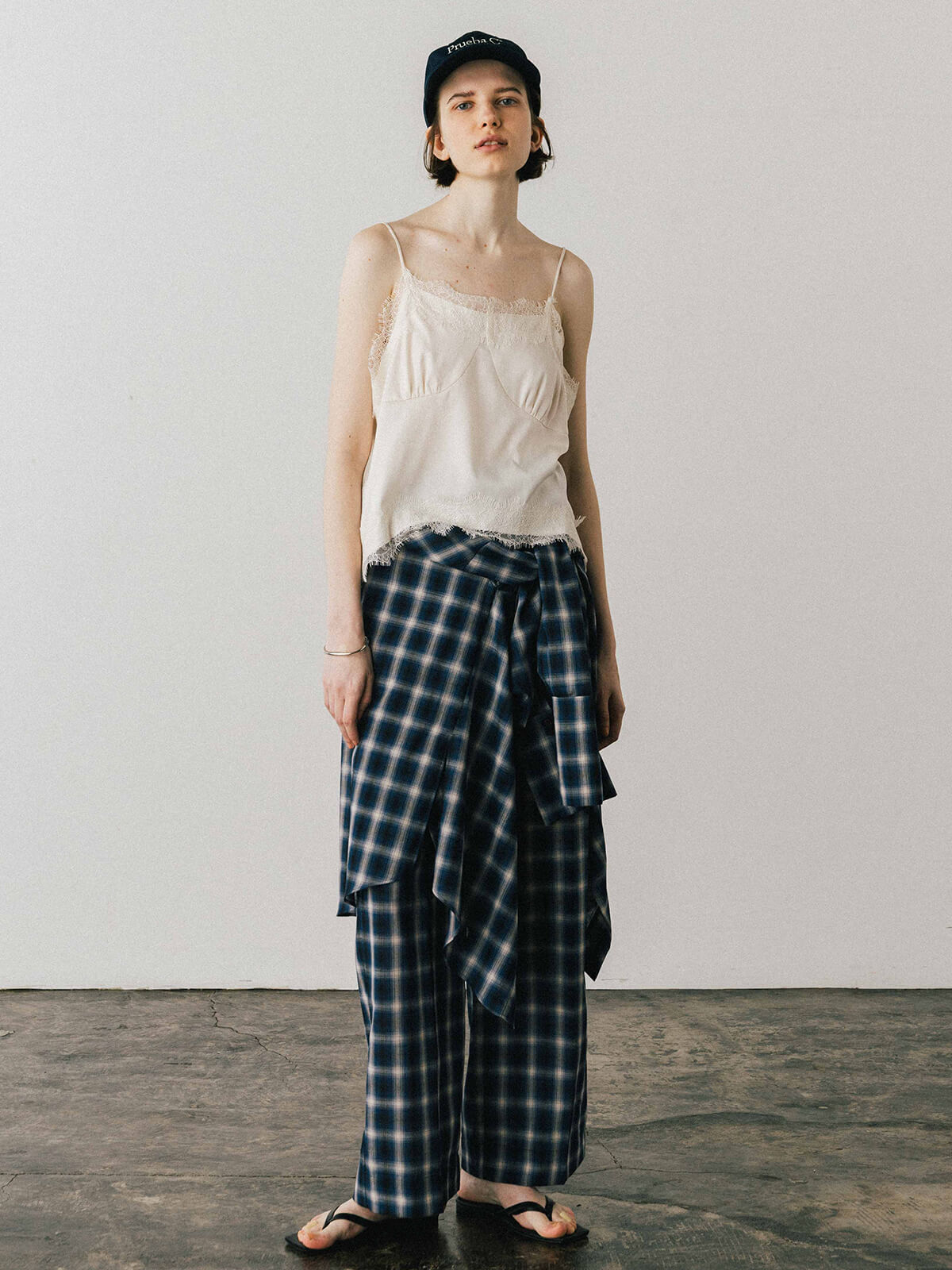 SHEER CHECK TROUSER